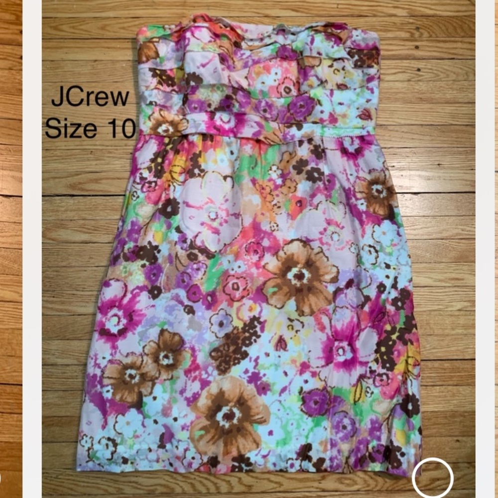 JCrew Strapless Floral 10